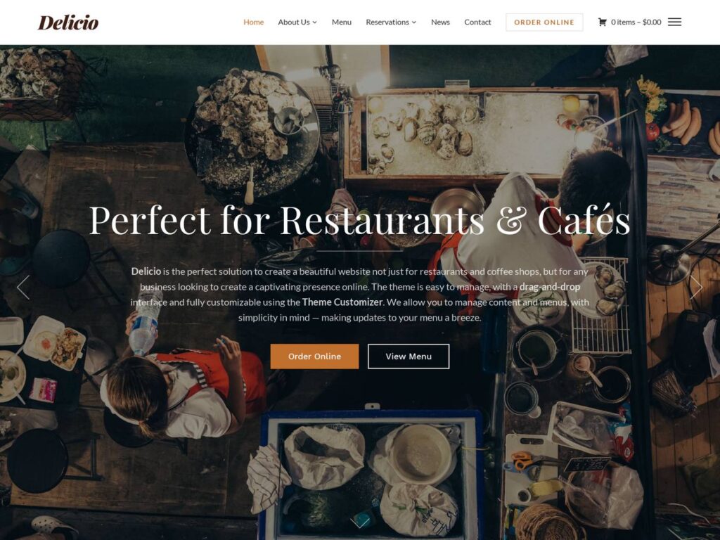 WordPress Themes for Restaurant