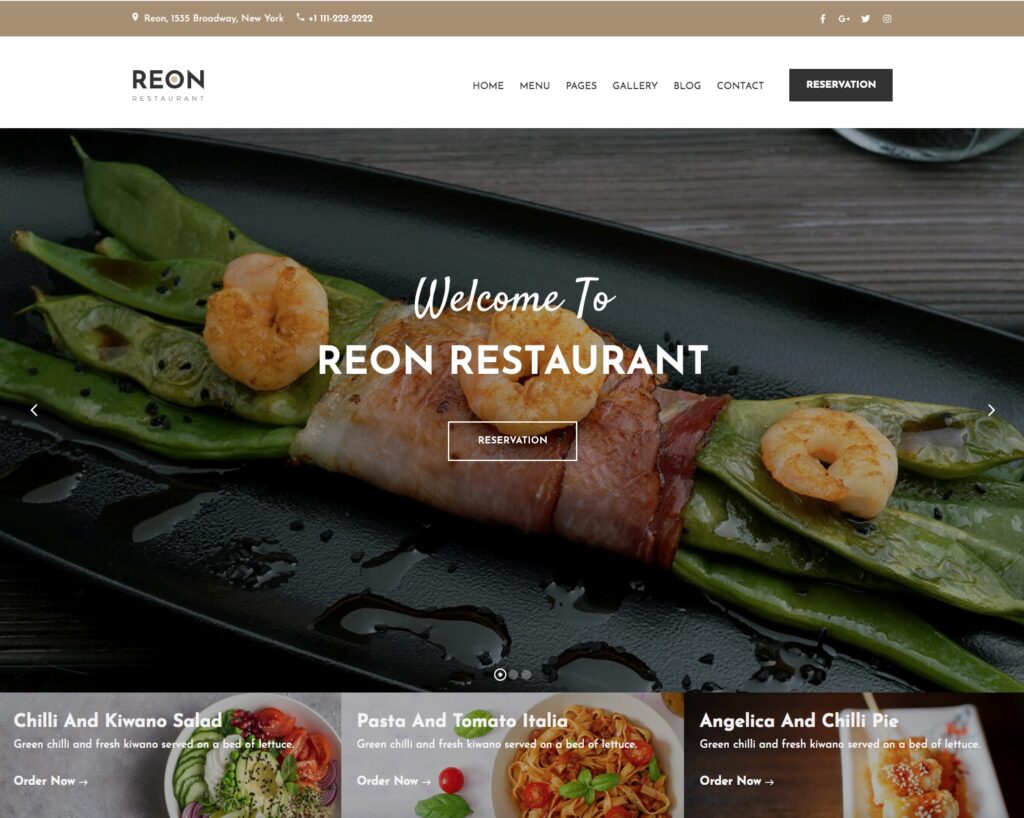 WordPress Themes for Restaurant